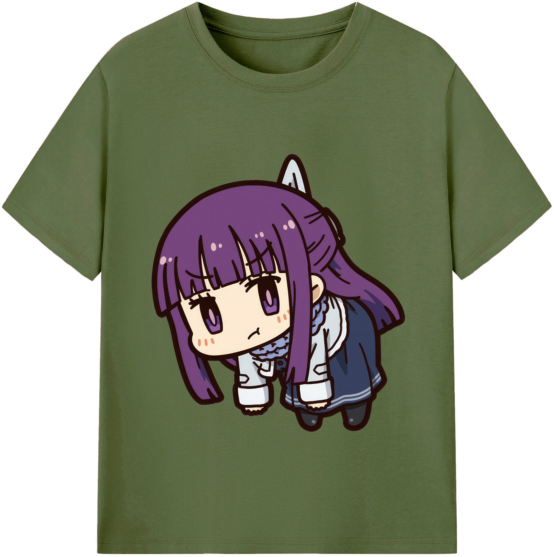 （画像用） 葬送のフリーレン Frieren 綿100％半袖Tシャツ（フロントプリント）